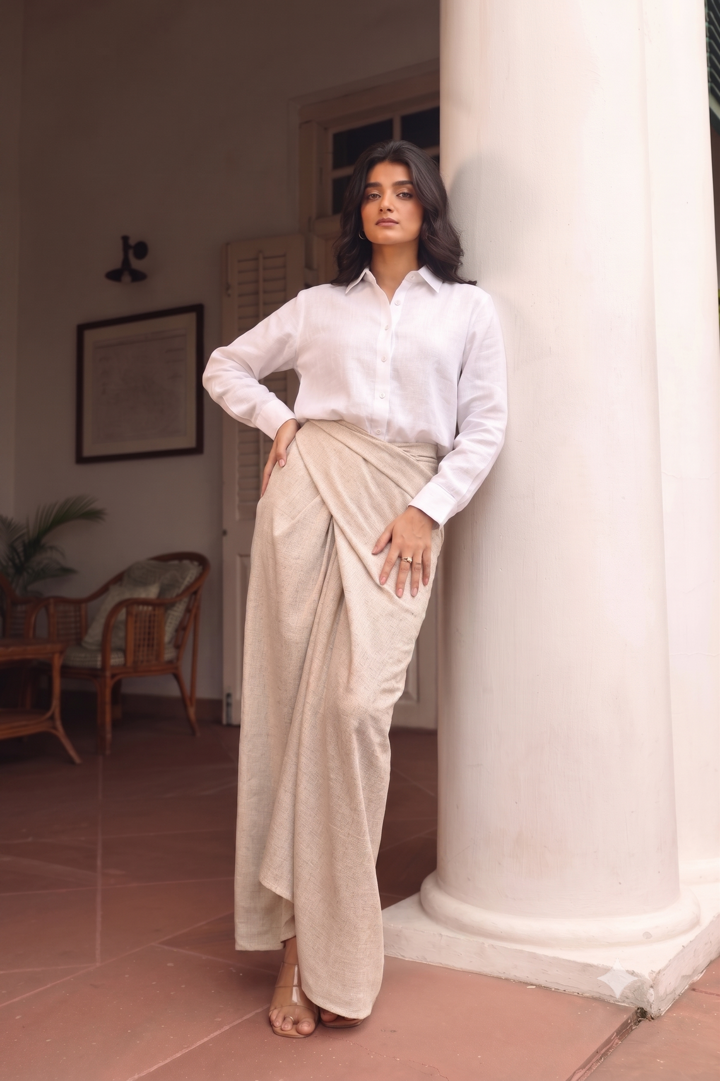 Althea knotted Drape Skirt