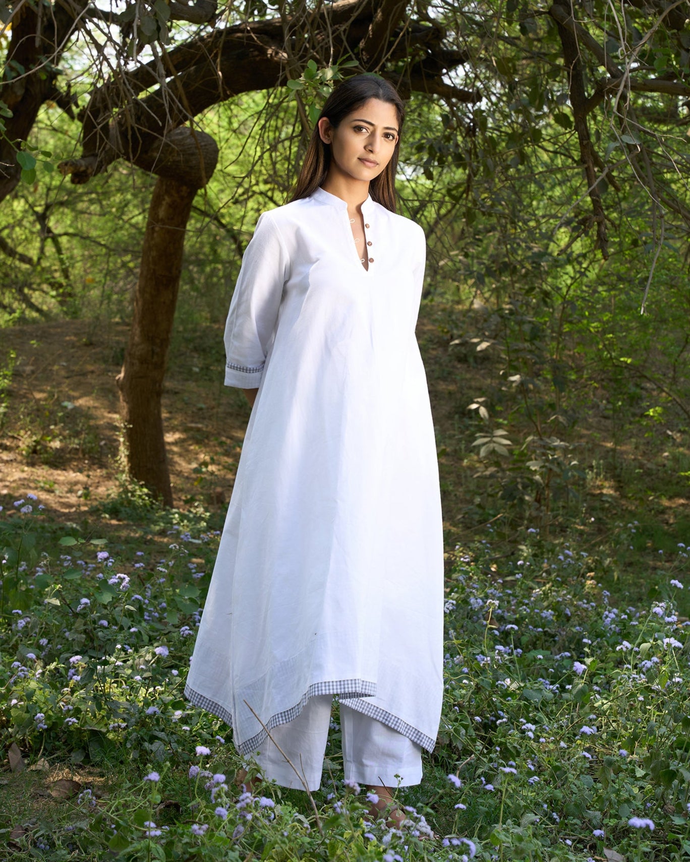 Bree Asymmetrical Flared Tunic with wide leg Pants