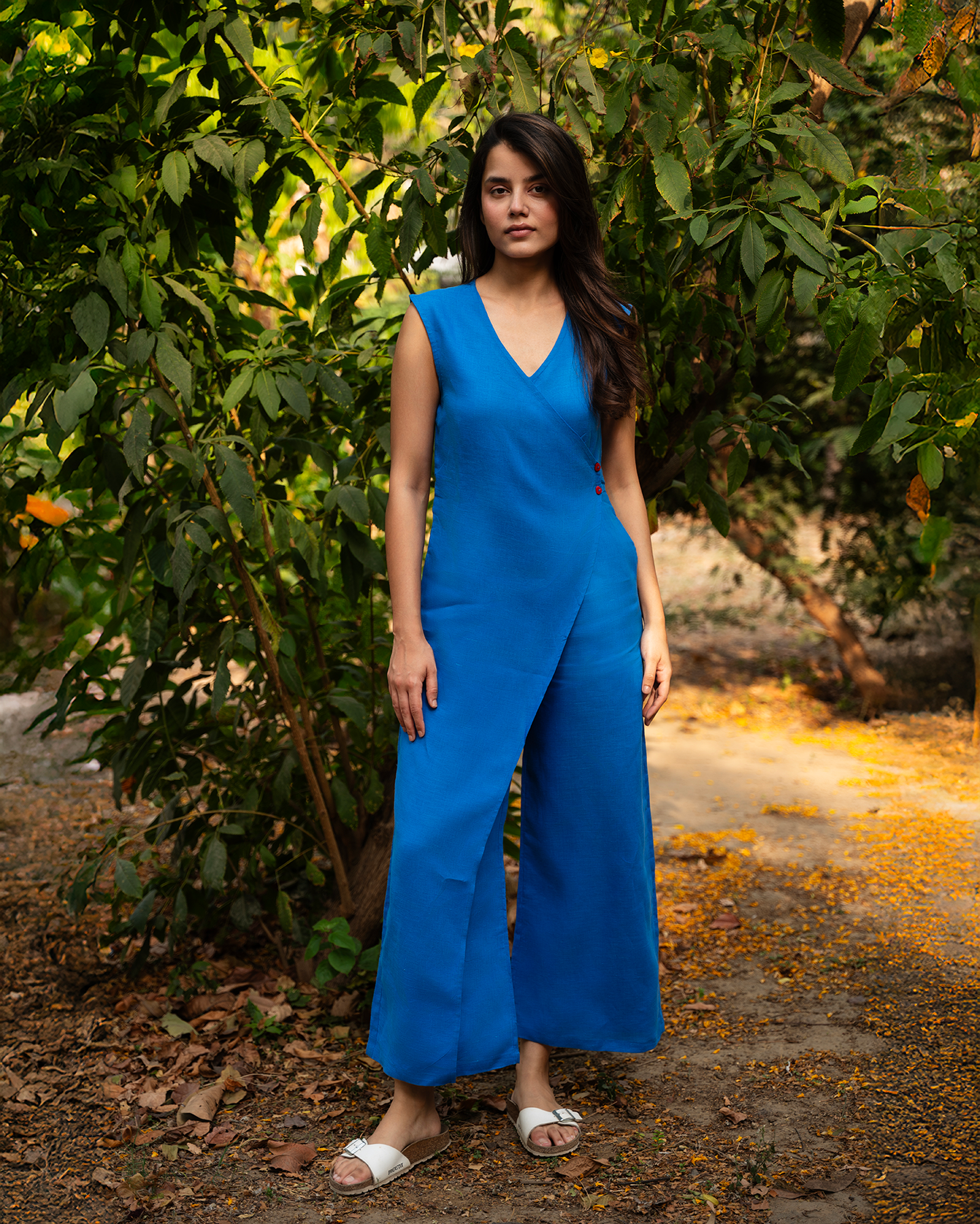 Maeve 100% Linen Wrap jumpsuit