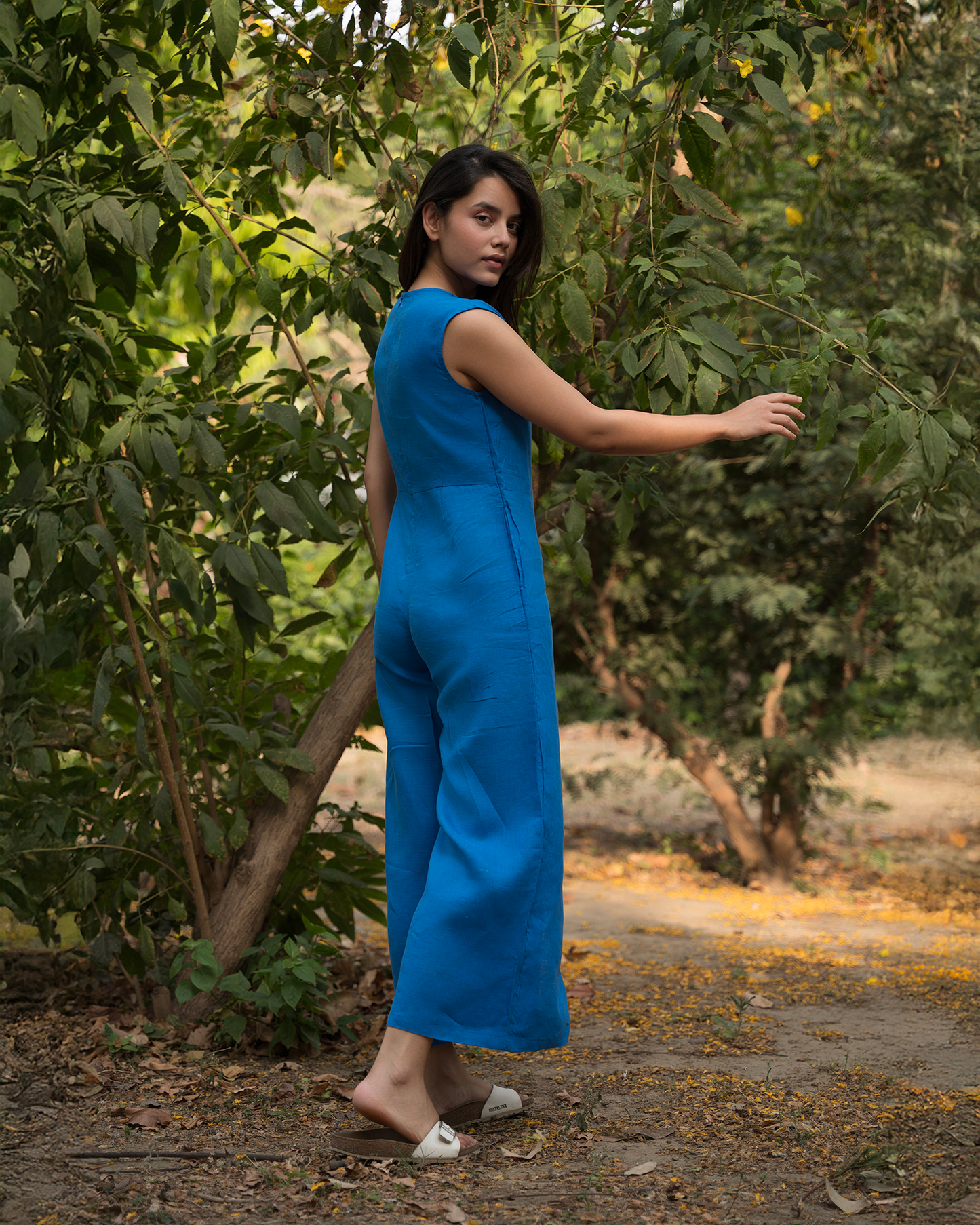 Maeve 100% Linen Wrap jumpsuit
