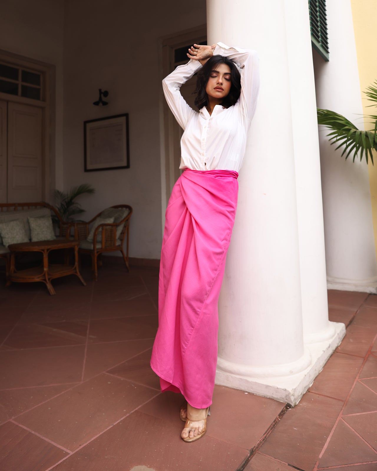 Althea knotted Drape Skirt