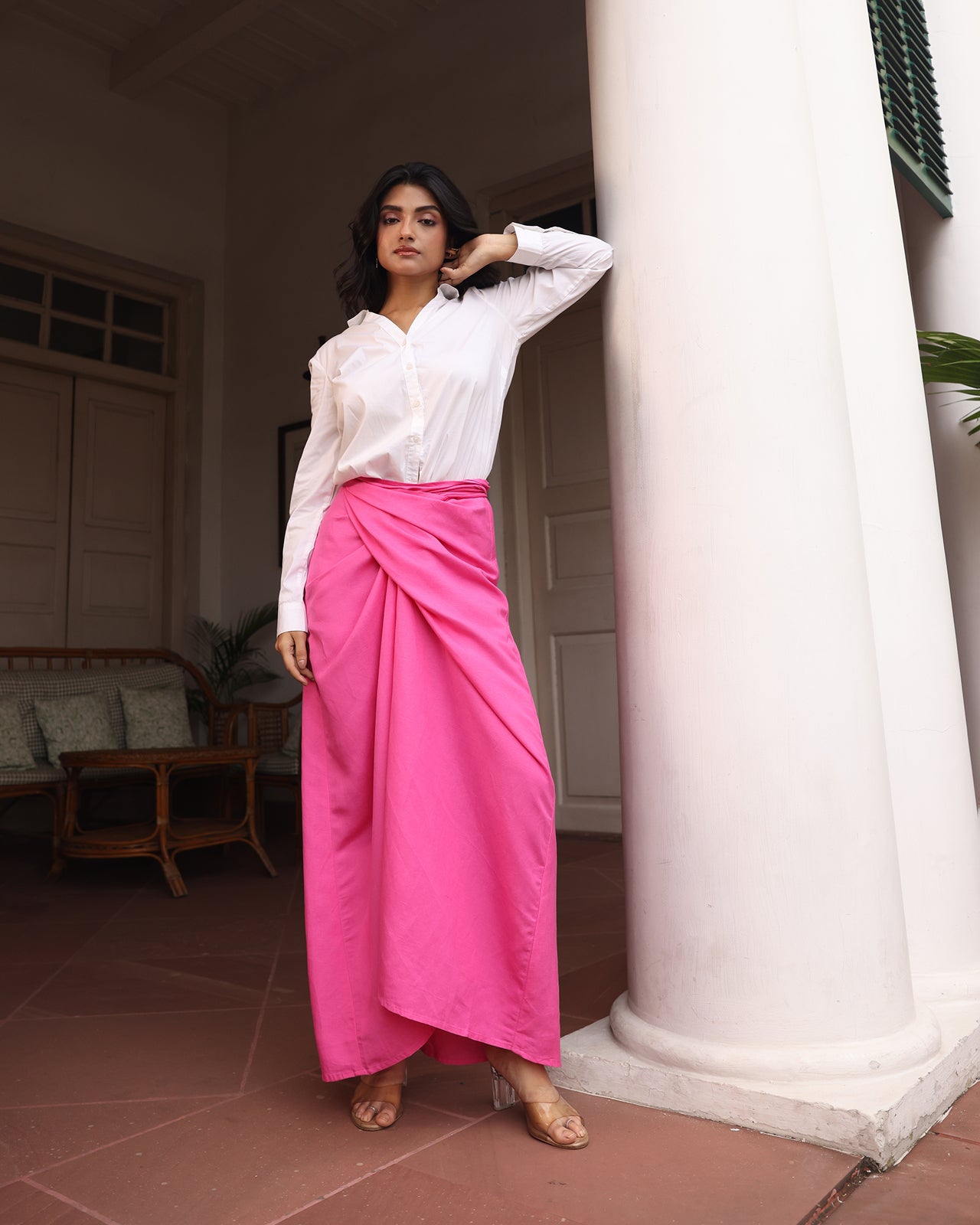 Althea knotted Drape Skirt