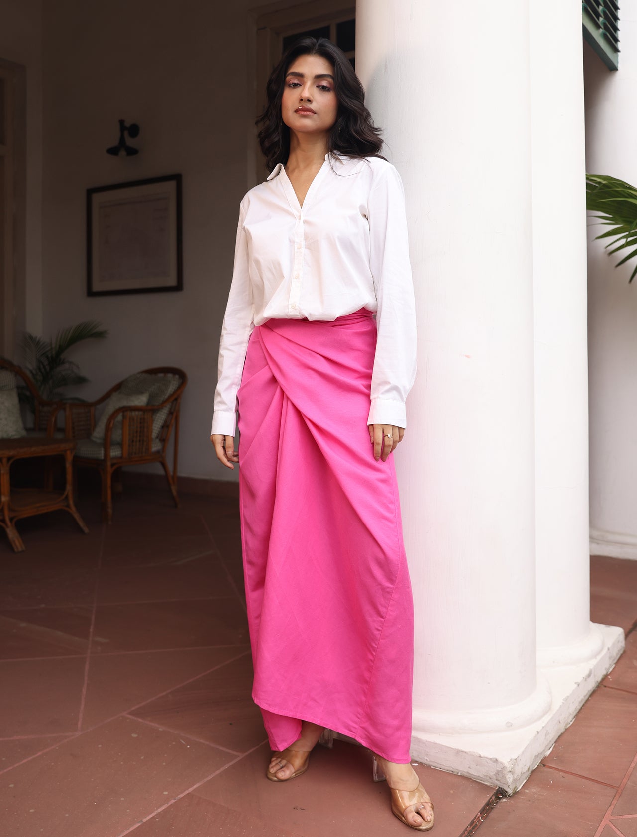 Althea knotted Drape Skirt