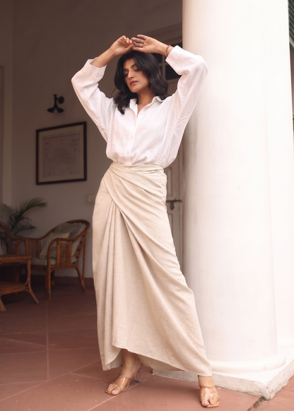 Althea knotted Drape Skirt