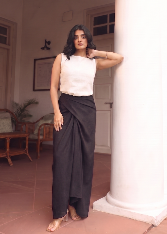Althea knotted Drape Skirt