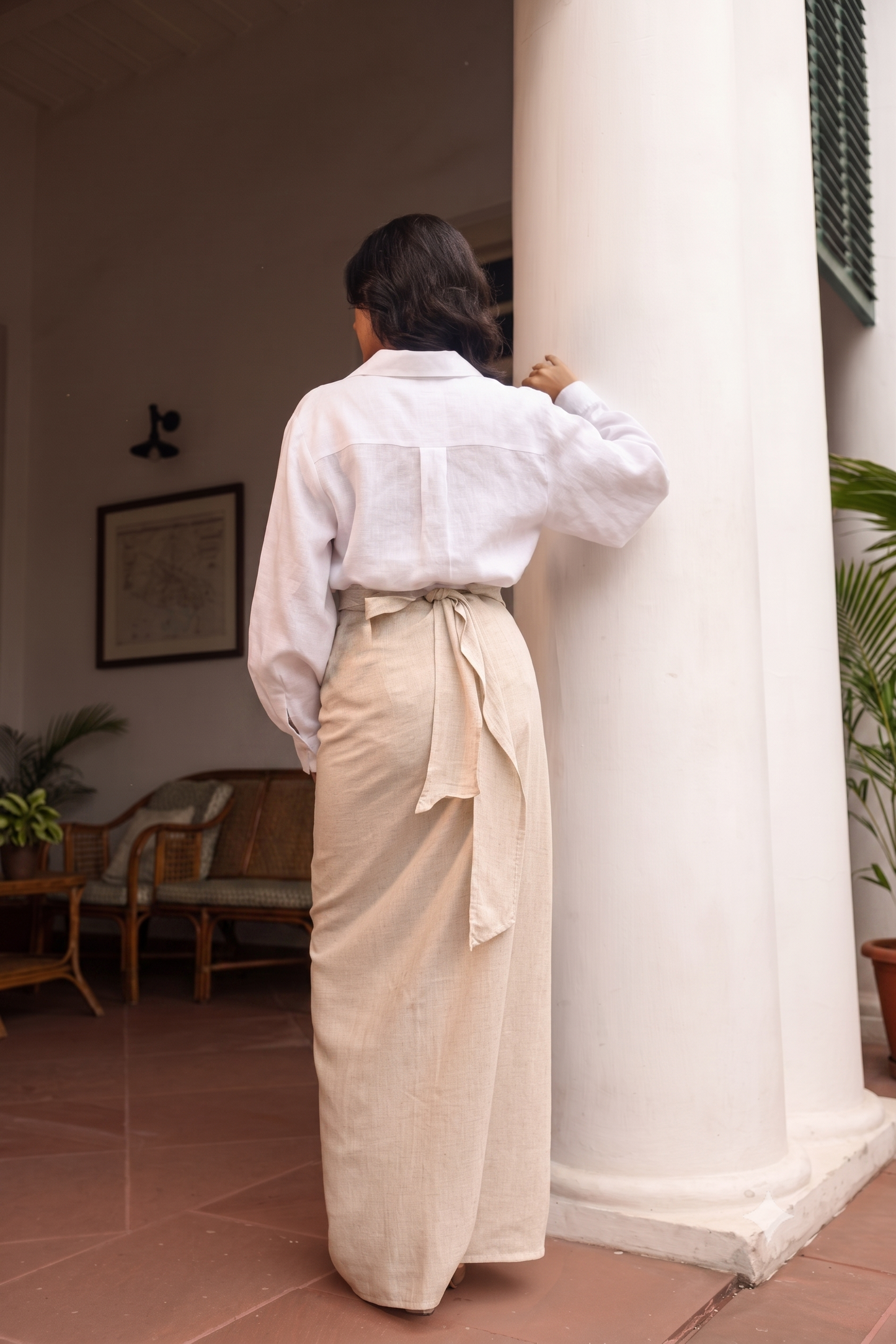 Althea knotted Drape Skirt