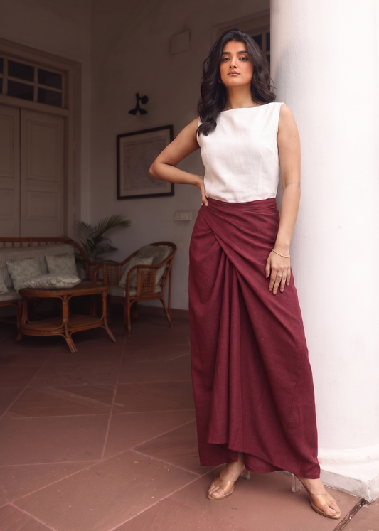 Althea knotted Drape Skirt