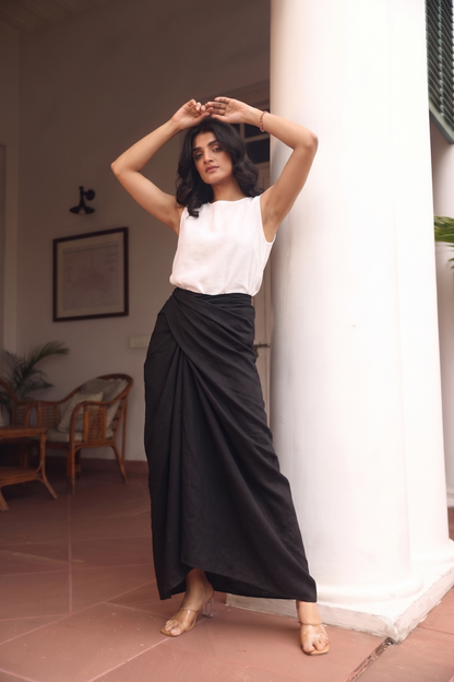 Althea knotted Drape Skirt