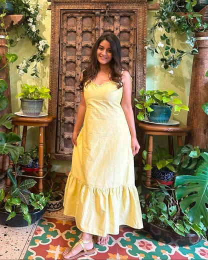 Daydreamer Fit and Flare Linen Blend Dress