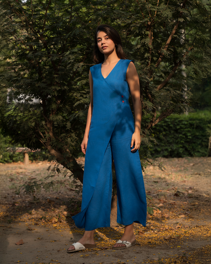 Maeve 100% Linen Wrap jumpsuit