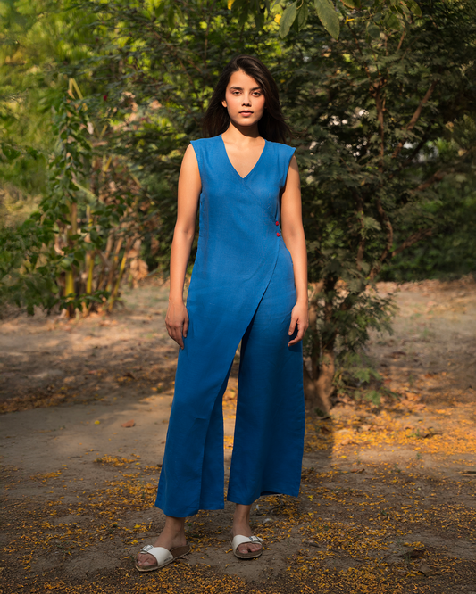 Maeve 100% Linen Wrap jumpsuit