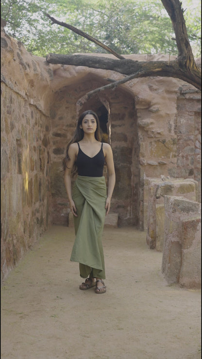Althea knotted Drape Skirt