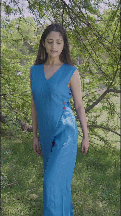 Maeve 100% Linen Wrap jumpsuit