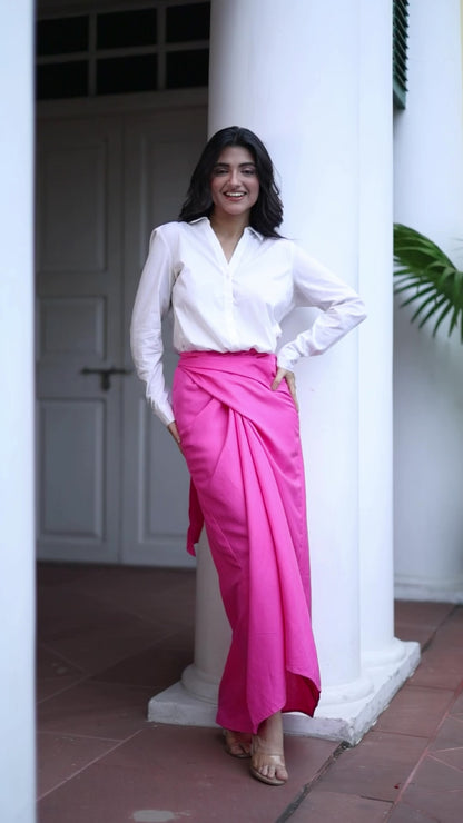Althea knotted Drape Skirt